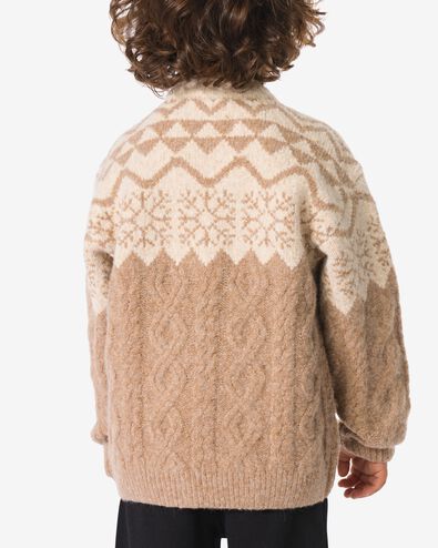 pull-over enfant à imprimé norvégien marron marron - 30706202BROWN - HEMA
