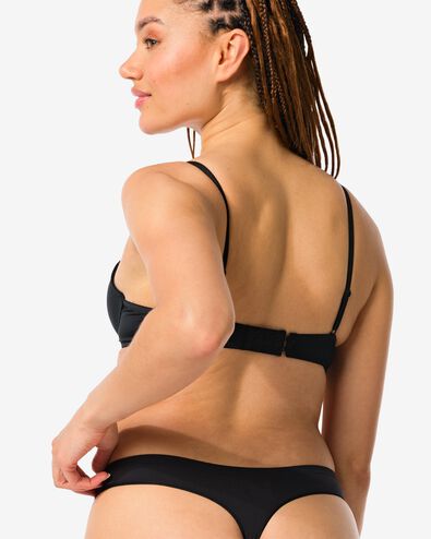 damesstring naadloos micro zwart zwart - 1000002257 - HEMA