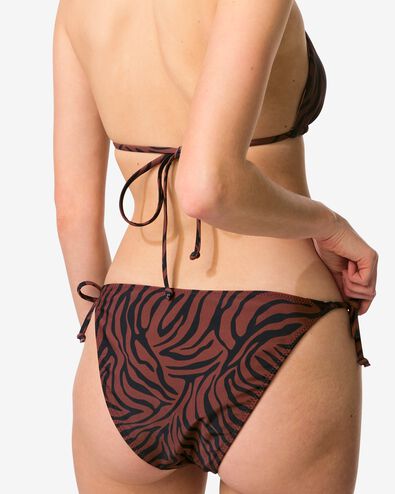 Damen-Wendebikinihose Jacky mit Zebramuster &ndash; Karomuster schokoladenbraun schokoladenbraun - 22360500CHOCOLATEBROWN - HEMA
