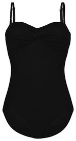 Damen-Badeanzug, trägerlos, figurformend schwarz schwarz - 1000026361 - HEMA
