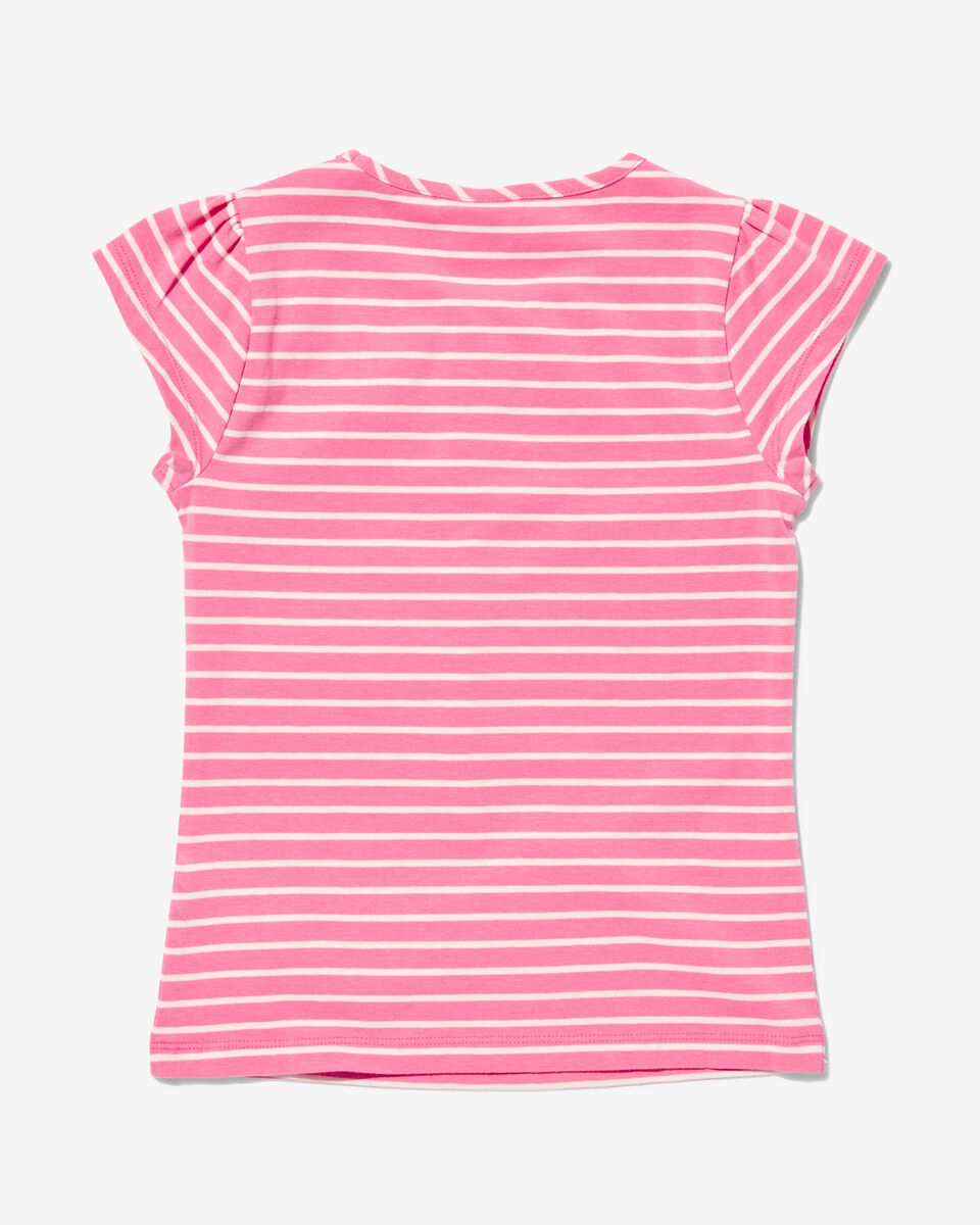 t-shirt enfant à rayures rose rose - 1000030417 - HEMA