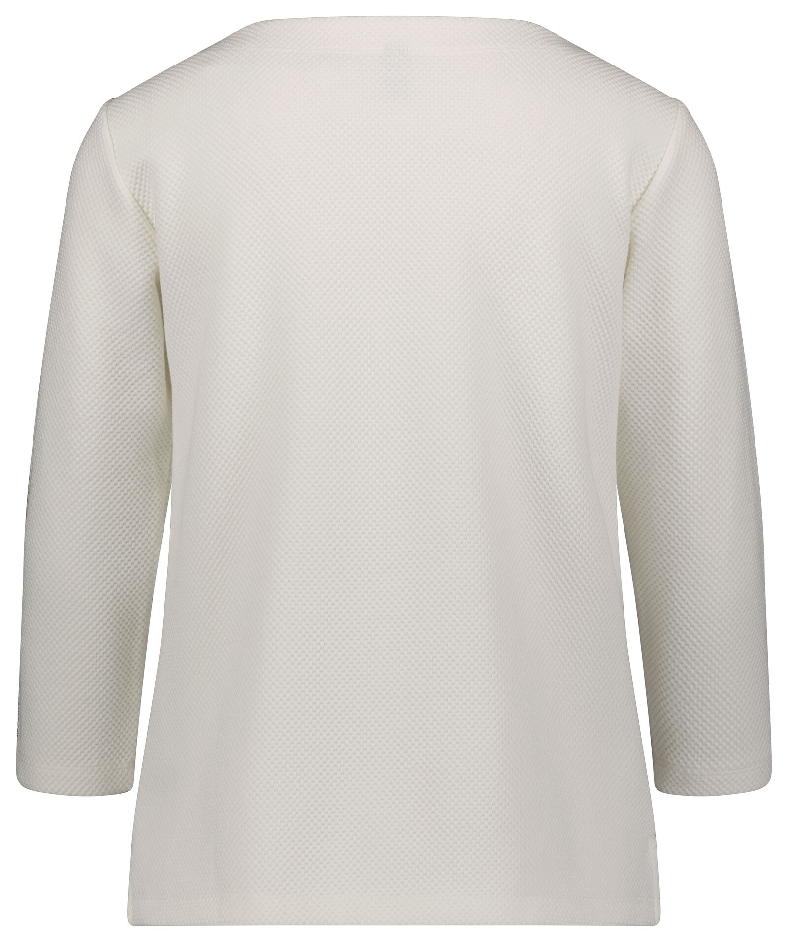 dames t-shirt Kacey structuur wit - 1000026950 - HEMA