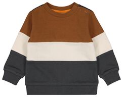 Baby-Sweatshirt, Colorblocking braun braun - 1000028201 - HEMA