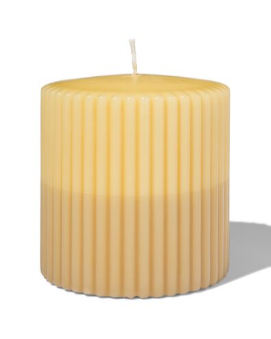 stompkaars 10x10 rib geel - 13509014 - HEMA