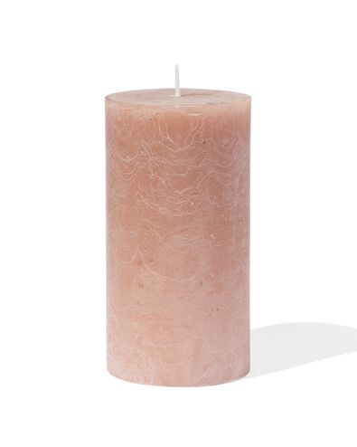 bougie rustique &Oslash;7x13cm brun marron 7 x 13 - 13504009 - HEMA