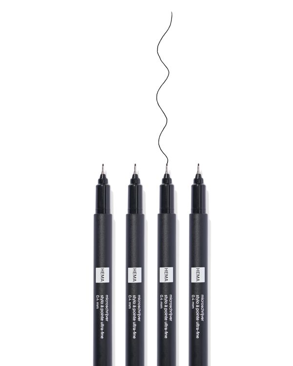 4 stylos à pointe ultra-fine - 14460038 - HEMA