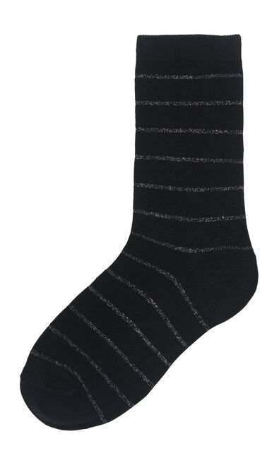 2 paires de chaussettes femme avec coton et paillettes gris chiné 39/42 - 4260312 - HEMA