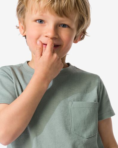 Kinder-T-Shirt mit Struktur gr&uuml;n gr&uuml;n - 30718806GREEN - HEMA