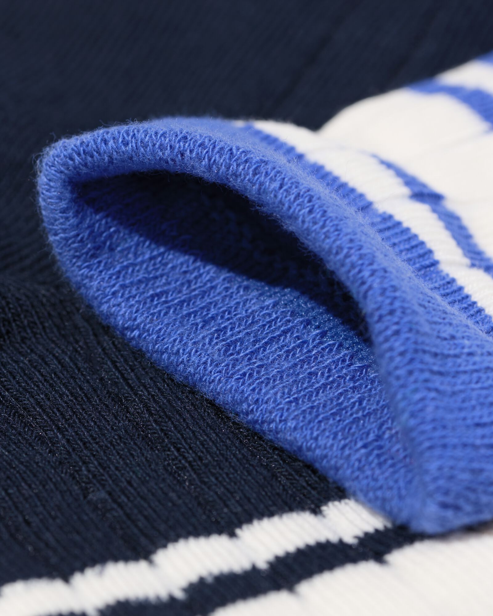 chaussettes enfants ray&eacute;es - 5 paires bleu fonc&eacute; - 4321010DARKBLUE - HEMA