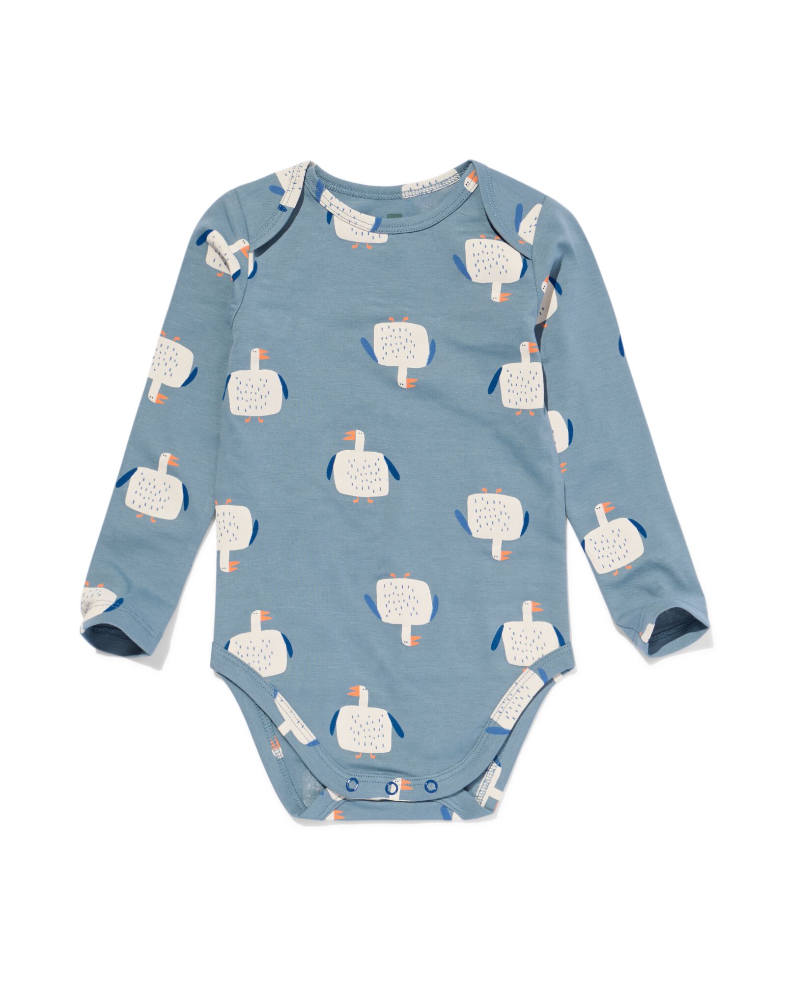 body coton bio extensible avec oies bleu - 33311130BLUE - HEMA