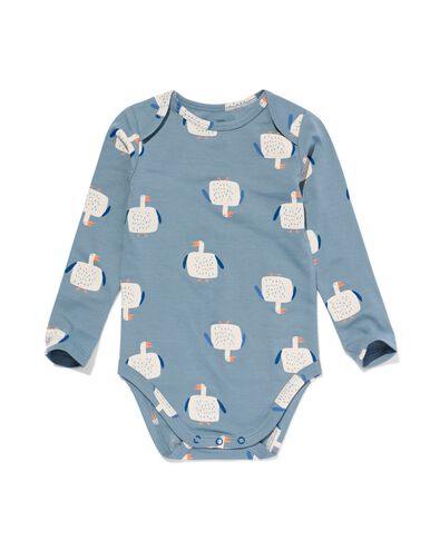 body coton bio extensible avec oies bleu - 33311130BLUE - HEMA