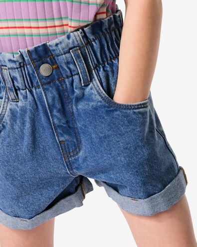 kurze Kinder-Paperbag-Jeans hellblau 122/128 - 30838173 - HEMA