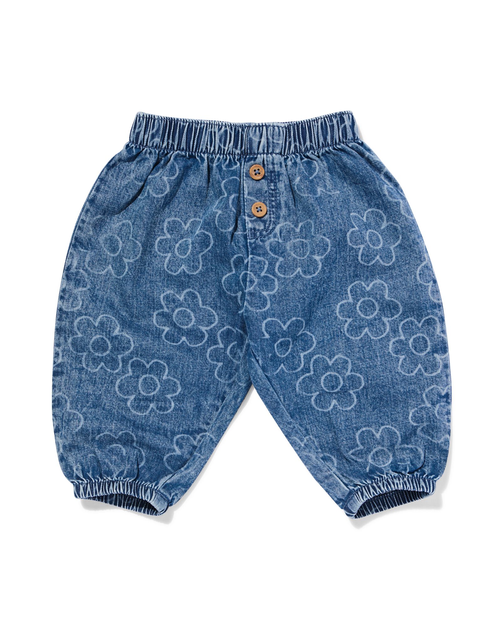 Babyjeans, Blumen jeansfarben - 33078660DENIM - HEMA