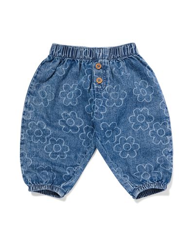 Babyjeans, Blumen jeansfarben - 33078660DENIM - HEMA