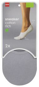 2 paires de socquettes femme coton gris gris - 1000001237 - HEMA