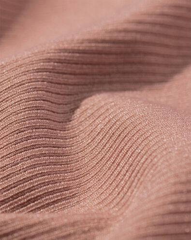 slip femme taille haute microfibre c&ocirc;tel&eacute; confort ultime marron clair S - 19640676 - HEMA