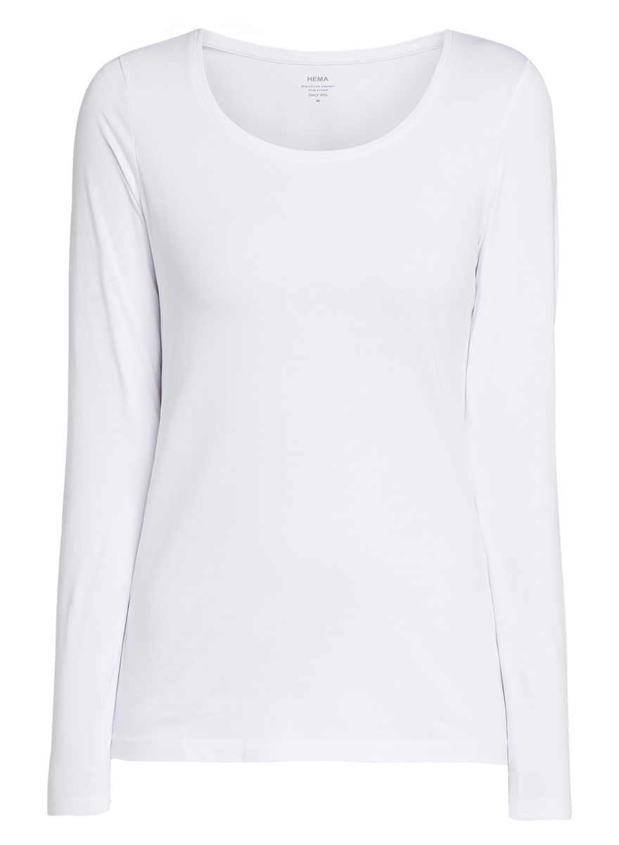 t-shirt femme classique blanc - 1000005478 - HEMA