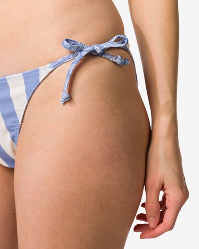 omkeerbare damesbikinibroekje Jacky paisley-strepen blauw blauw - 22360360BLUE - HEMA