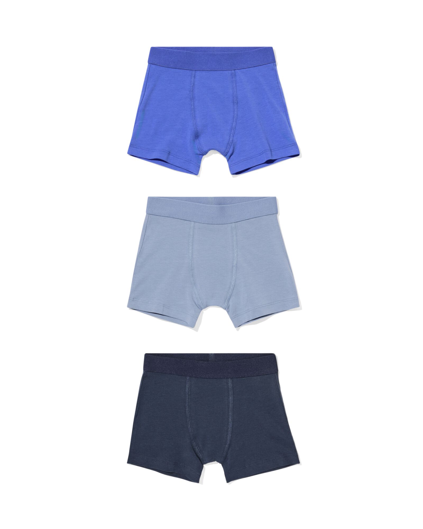 boxers pour enfants unis - 3 pi&egrave;ces bleu bleu - 19203540BLUE - HEMA