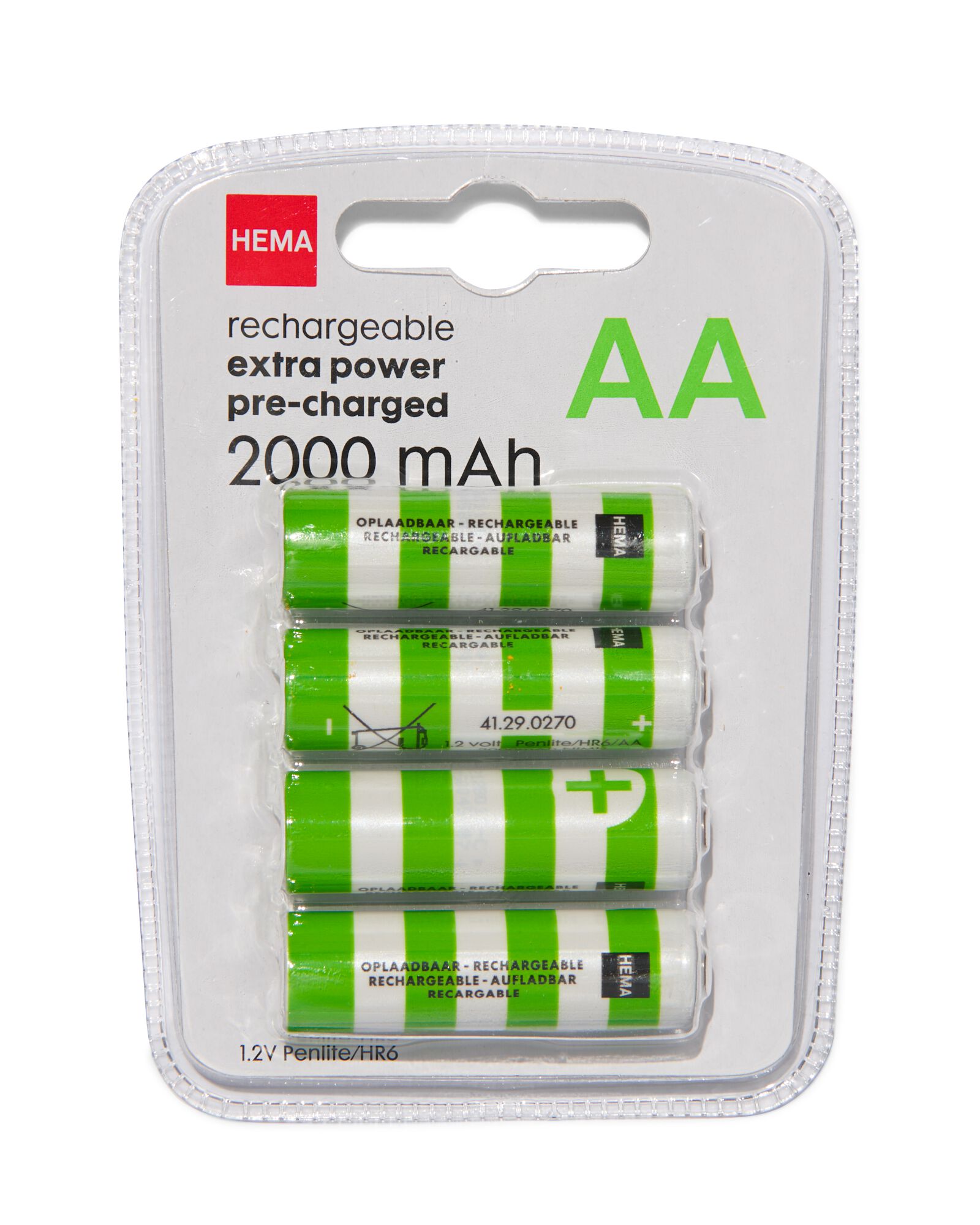 4 piles AA 2000mAh rechargeables - HEMA