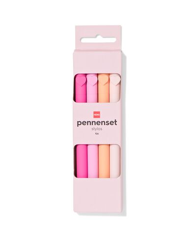 ensemble stylo avec c&oelig;ur - 4 pi&egrave;ces - 14400190 - HEMA