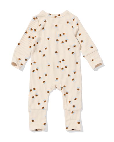 Newborn-Strampler LENZING&trade; ECOVERO&trade;-(Viskose), gerippt, Bienen ecru ecru - 33448020ECRU - HEMA