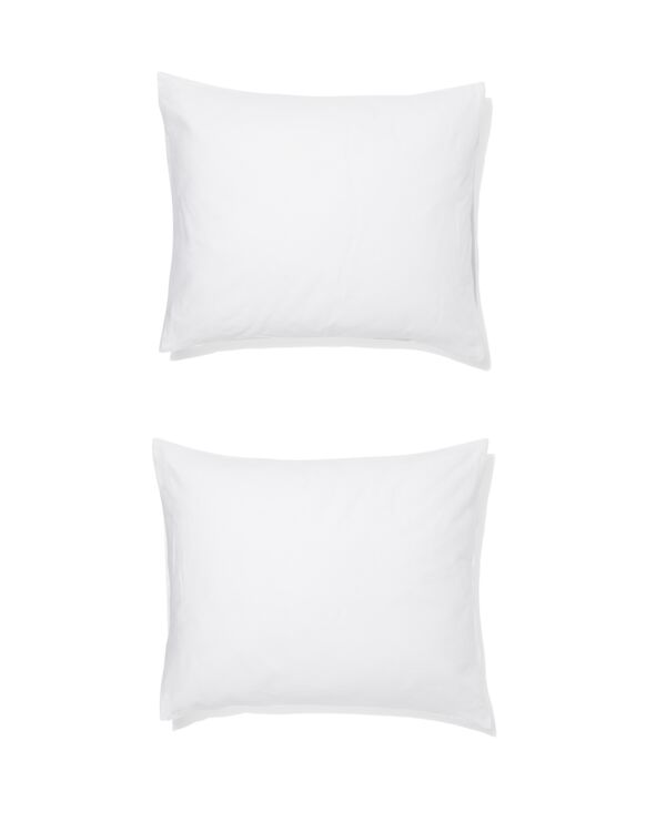 taies d'oreiller 60x70cm coton blanc - 5180030 - HEMA