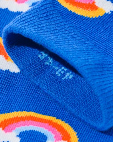chaussettes avec coton arc-en-ciel bleu 35/38 - 4141101 - HEMA