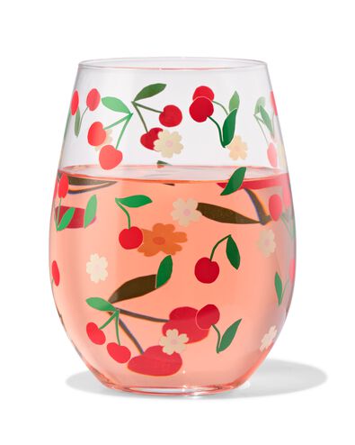 Wasserglas 550 ml Kirschendruck, rosa - 61104508 - HEMA