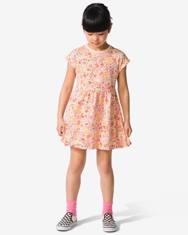 robe enfant trap&egrave;ze fleurs &eacute;cru &eacute;cru - 30865901ECRU - HEMA