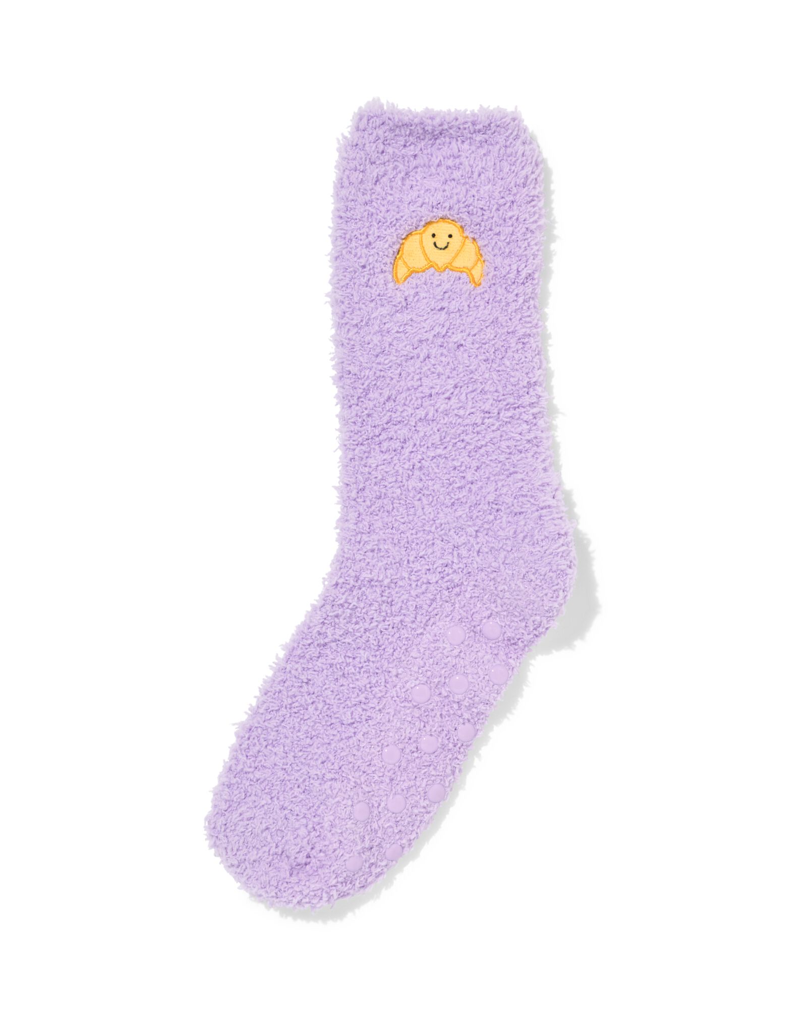 chaussettes d'int&eacute;rieur taille 36-41 peluche croissant lilas - 61100308 - HEMA