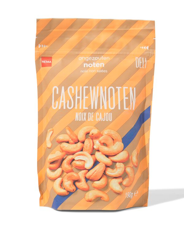 cashewnoten ongezouten 190g - 10650211 - HEMA