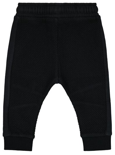pantalon sweat bébé relief noir - 1000028211 - HEMA