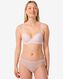 2 strings femme taille haute coton stretch rose S - 19640929 - HEMA