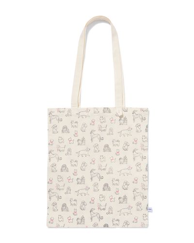 canvas tas 42x36cm hondendessin oprolbaar - 61104416 - HEMA