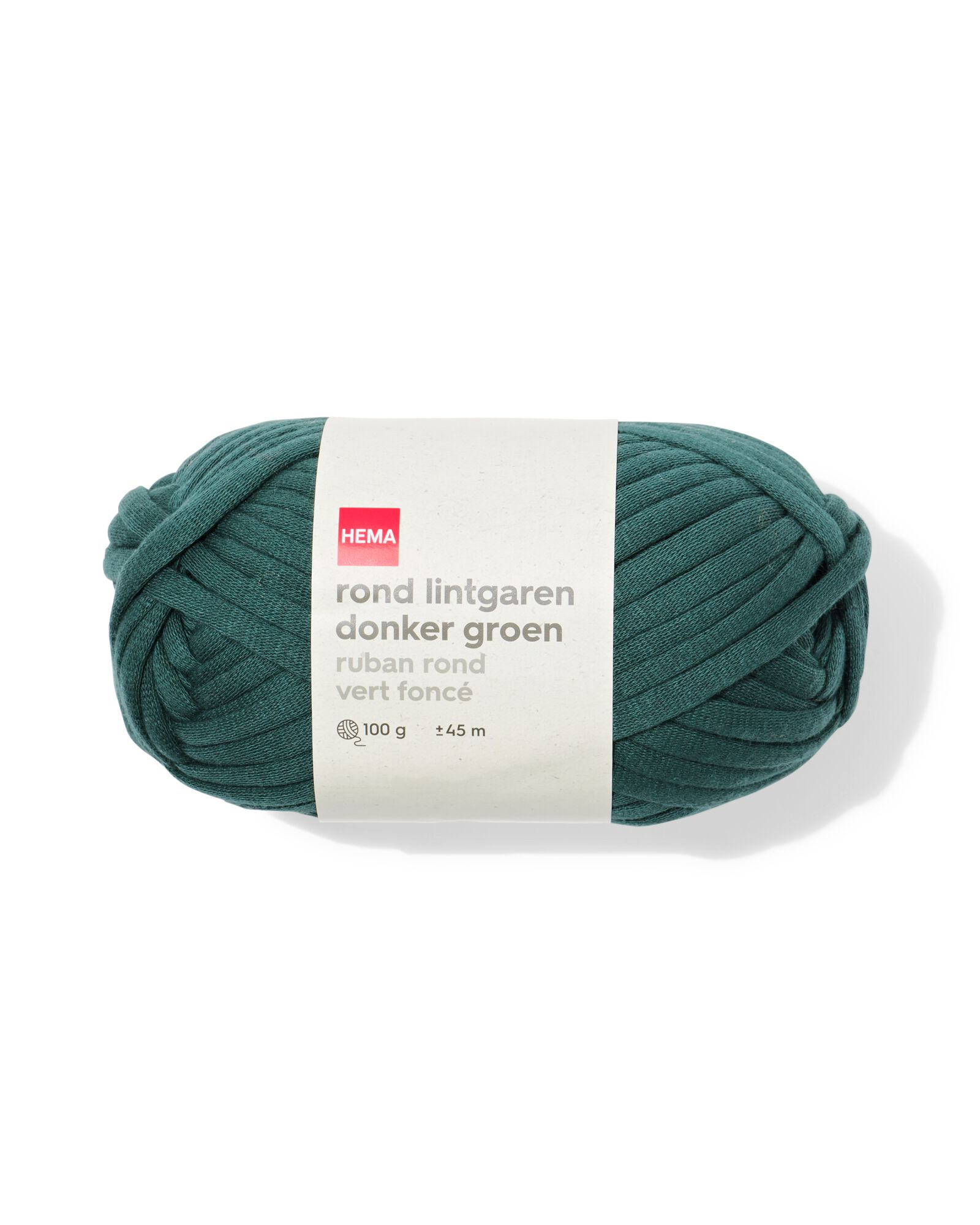 Rundes B&auml;ndchengarn, 100 g, 45 m, Dunkelgr&uuml;n - 60702885 - HEMA