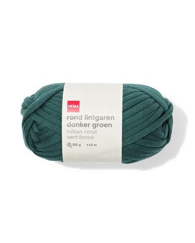 Rundes B&auml;ndchengarn, 100 g, 45 m, Dunkelgr&uuml;n - 60702885 - HEMA