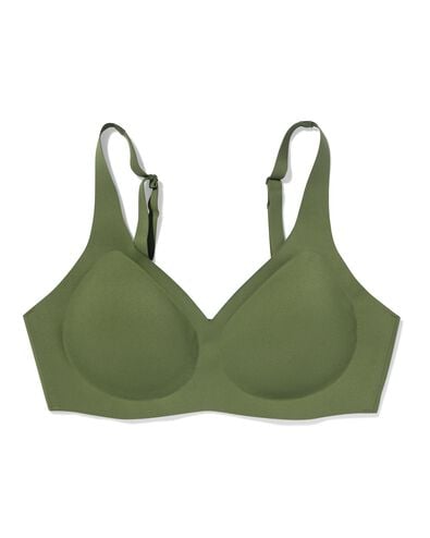 soutien-gorge pr&eacute;form&eacute; sans armatures et sans coutures  vert fonc&eacute; vert fonc&eacute; - 21805535DARKGREEN - HEMA