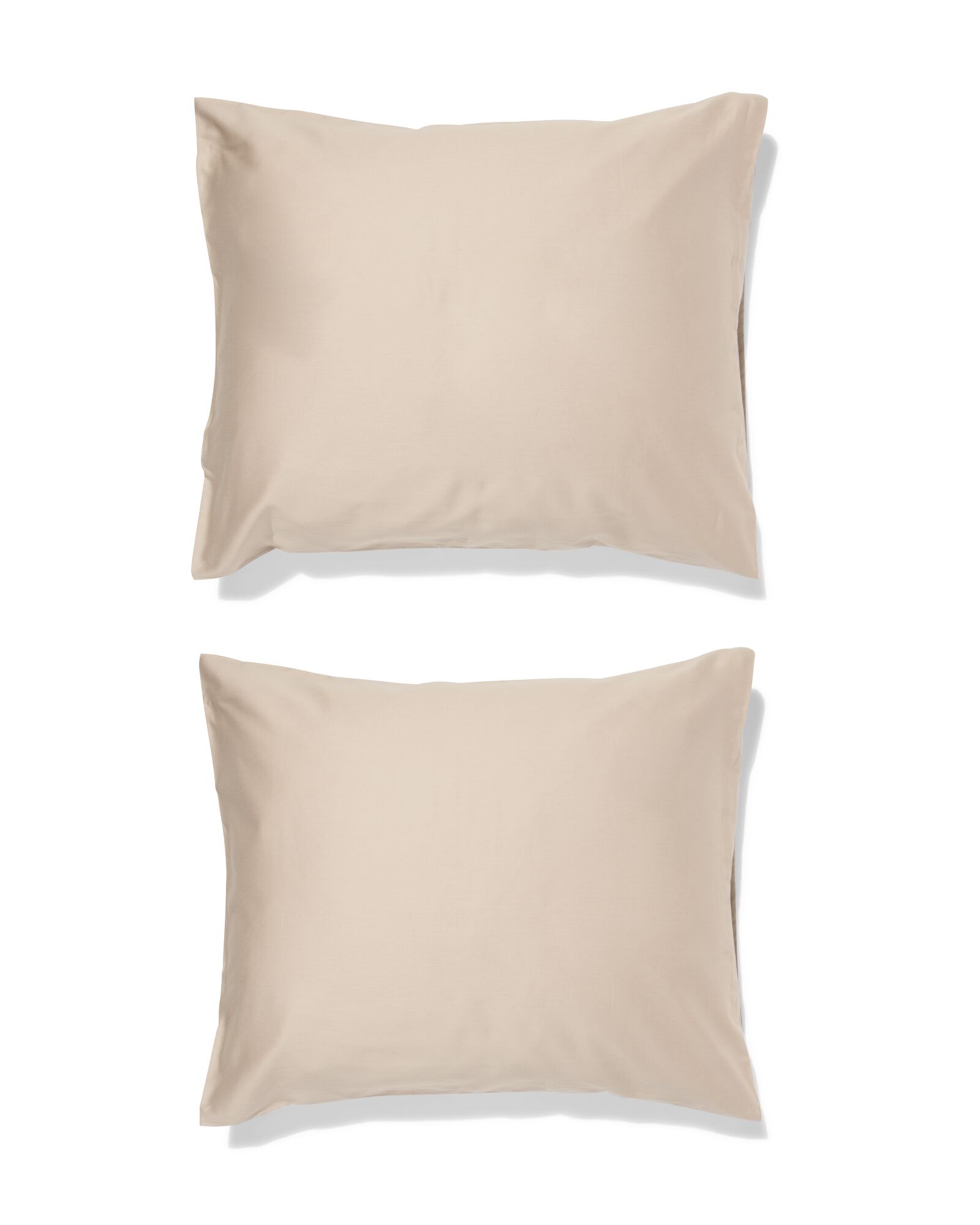 2 taies d&rsquo;oreiller satin 60x70 sable - 5180043 - HEMA