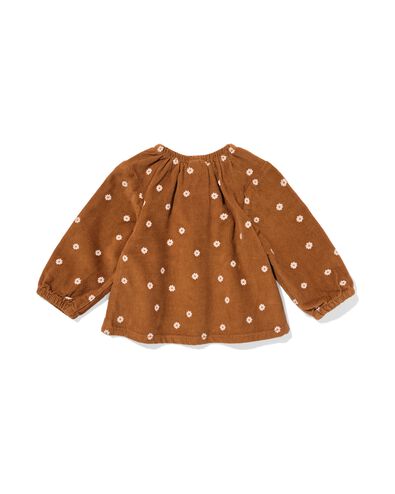 blouse b&eacute;b&eacute; en velours c&ocirc;tel&eacute; fleurs marron - 33049570BROWN - HEMA