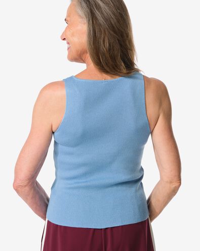 Damentop Rita, gerippt blau blau - 36202180BLUE - HEMA