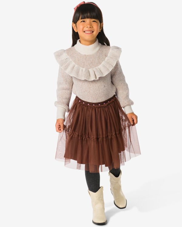 jupe maille enfant marron marron - 30834409BROWN - HEMA