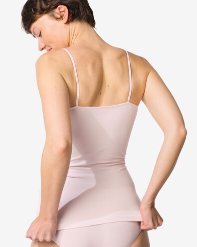 Nahtloses Damenunterhemd aus Mikrofaser mit Spaghettitr&auml;gern hellrosa hellrosa - 19602993LIGHTPINK - HEMA