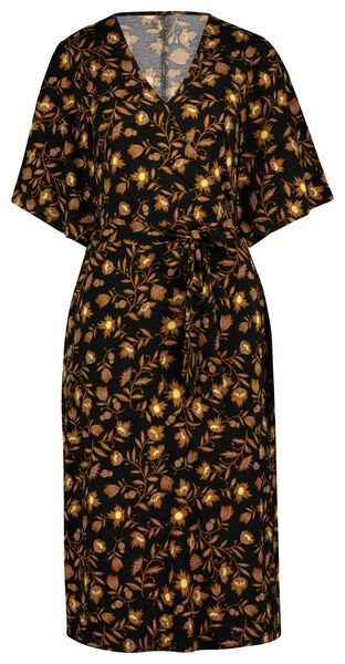 Damen-Kleid Nora, Wickeloptik, lang schwarz schwarz - 1000028271 - HEMA