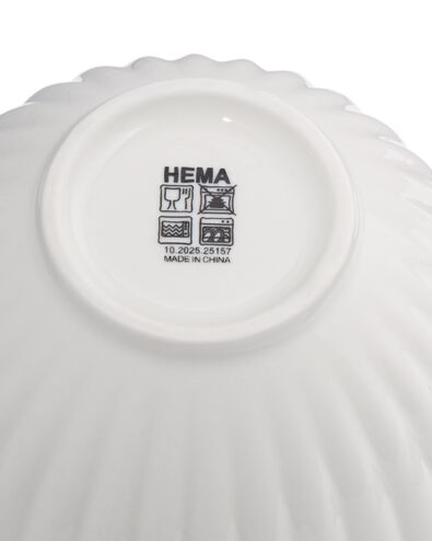 bol ⌀12cm fa&iuml;ence fleur blanche - 9650343 - HEMA