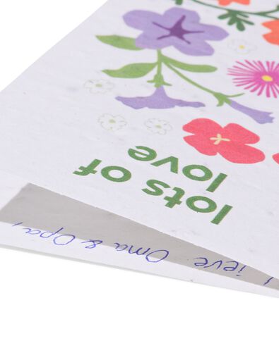 wenskaart 'lots of love' met zaadjes - 41800631 - HEMA