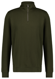 Herren-Sweatshirt mit Reißverschluss graugrün graugrün - 1000029202 - HEMA