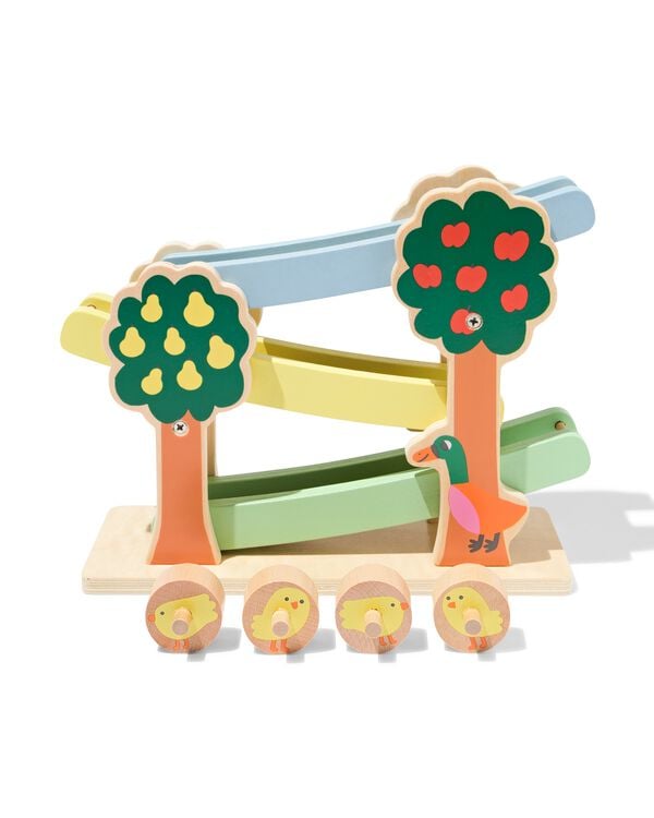 rollerbaan met kuikentjes hout - 15180079 - HEMA