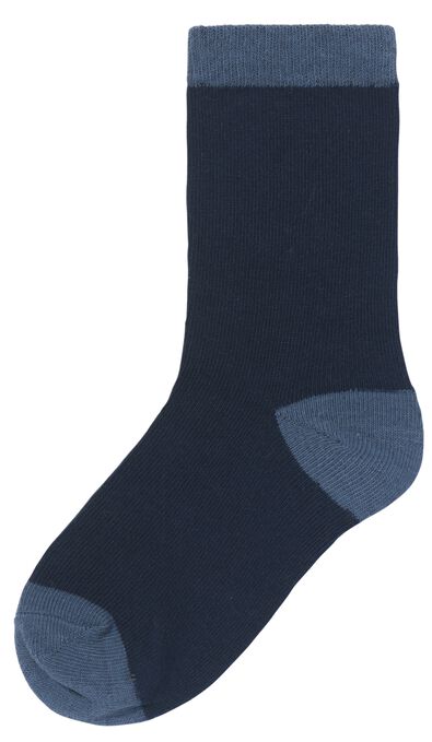 5 paires de chaussettes enfant avec coton bleu 31/34 - 4360053 - HEMA