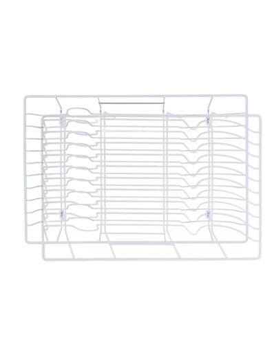 &eacute;gouttoir &agrave; vaisselle 30x45x10,5cm m&eacute;tal blanc - 20500193 - HEMA